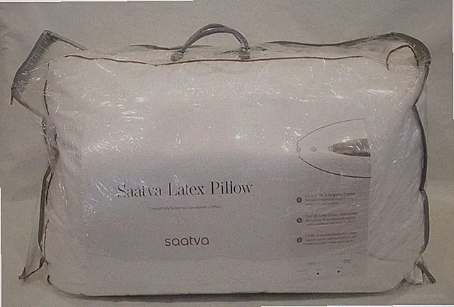 2 SAATVA LATEX PILLOWS QUEEN Size 18x28 ORGANIC COTTON Luxury HIGH LOFT $290