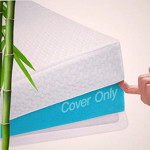 Bamboo Mattress Topper Cover Zippered Mattress Protector for Latex Mattress