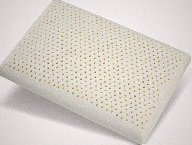 Firm Latex Pillow, Natural Latex Foam Pillow with Removable Cotton Cover, Standa