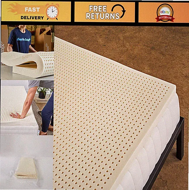 Natural Latex Mattress Topper - Soft 1 Inch Twin XL - GOLS Certified Organic