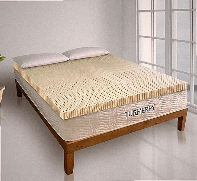 Organic 2" Plush Latex Mattress Topper for California King - 7 Zone Comfort