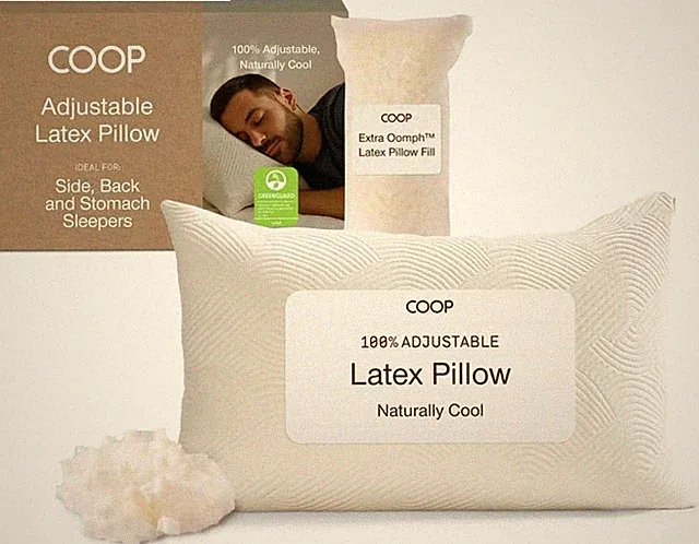 *SEALED* Coop Adjustable Latex Pillow KING Talalay Latex & Microfiber Fill