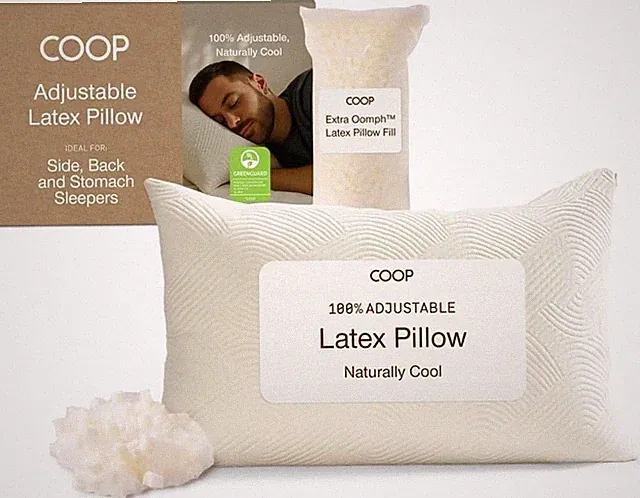 *SEALED PILLOW* Coop Adjustable Latex Pillow KING Talalay Latex & Microfiber