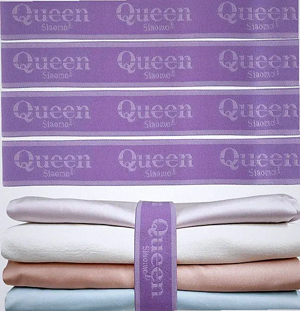 Sheet Organizer Bands for Bedding Storage, Set of 4, Queen Size, Purple