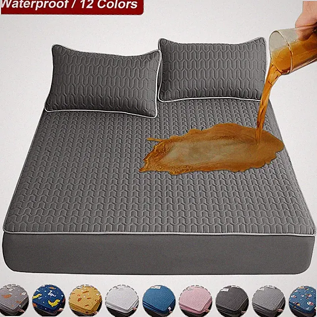 Thicken Mattress Cover Quilted Latex Mat Skin-Friendly Fitted Sheet Bedspread