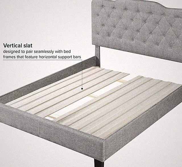 Zinus Vertical Mattress Support Wooden Bunkie Board/Slats with Cover Full